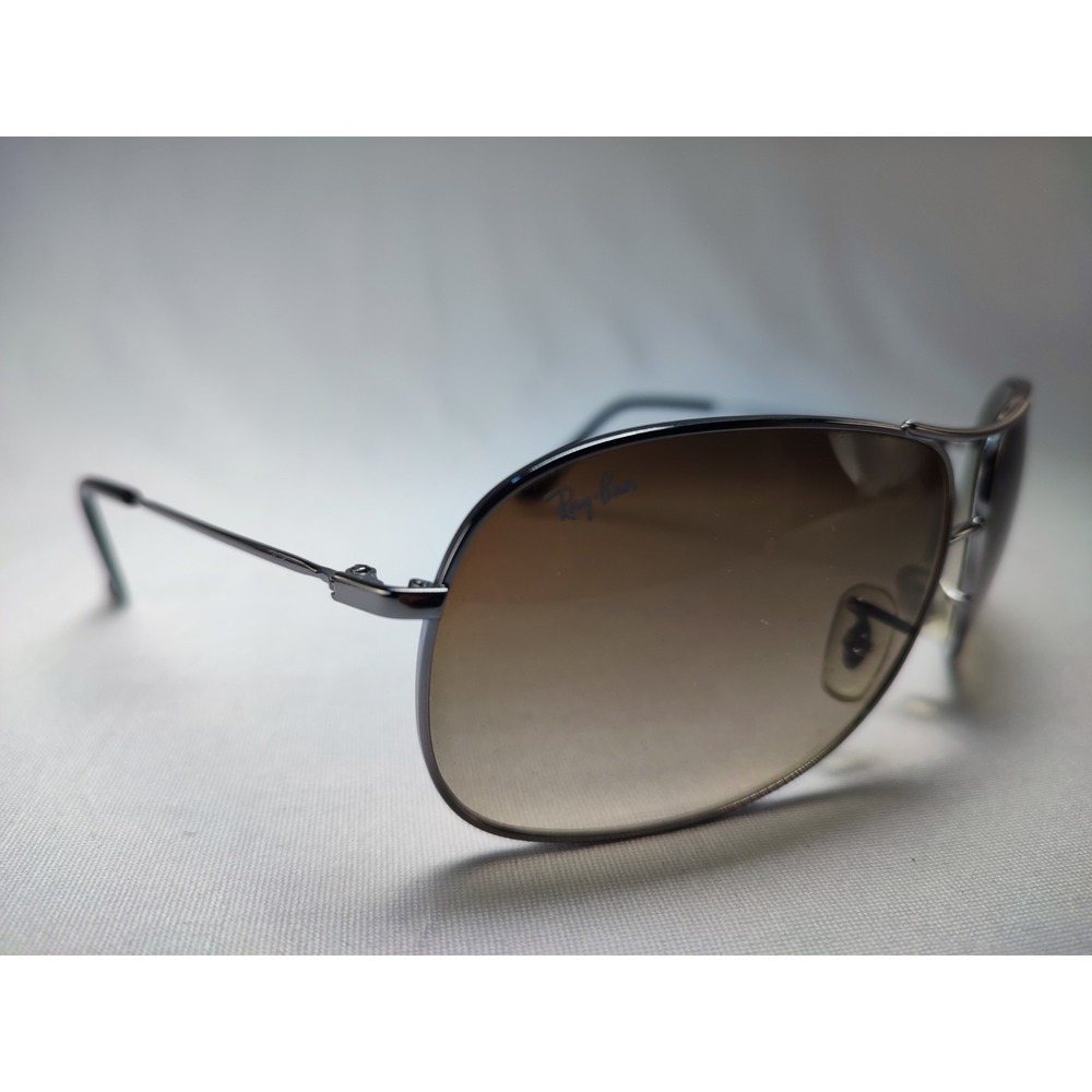 Ray-Ban RB3267 004/13 Silver Aviator Sunglasses Brown Gradient 64mm - Picture 4 of 13